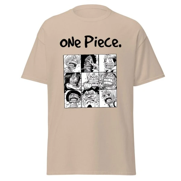 One Piece Crying Faces T-Shirt – Manga Panel Style Anime Tee