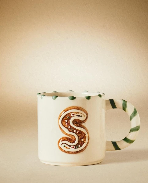 TASSE POUR ENFANT GRÈS LETTRE M NOËL | Zara Home France