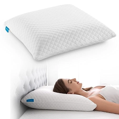 NOFFA Oreiller à Mémoire de Forme 56 x 56 x 12 cm, Grand Coussin Canape, Housse Qui s'enlève et Se Lave (56 x 56 cm)