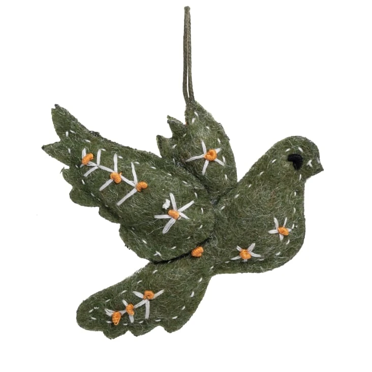 Suspension de Noël hirondelle verte