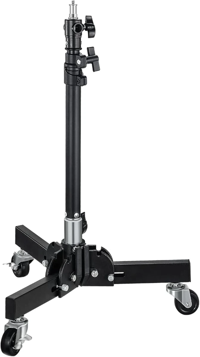 Soonpho Support d'éclairage photographique avec roulettes, trépied réglable de 9,5 à 33,86" pour prise de vue de petits objets, réflecteurs, lumière de fond et boîte à lumière monolique (Noir)