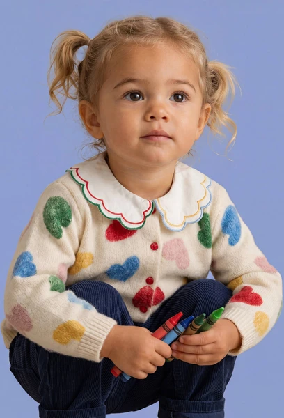 Cardigan tricot imprimé