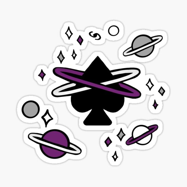 Conception du mois de la fierté asexuée Ace Space | Sticker