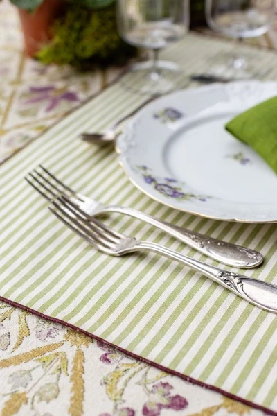 Lot de 2 Sets de Table en Coton Enduit Filo - Riga Portofino Anice & Pruno