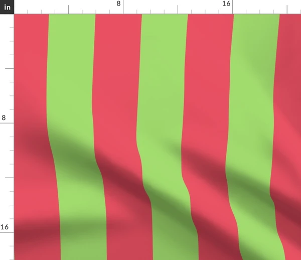 Even Stripes (Medium) Hot Pink and Fabric | Spoonflower