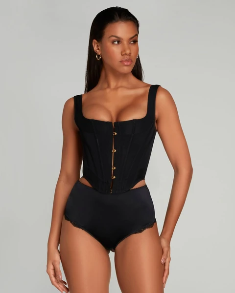 Zena Corset Top in Black | By Agent Provocateur New In