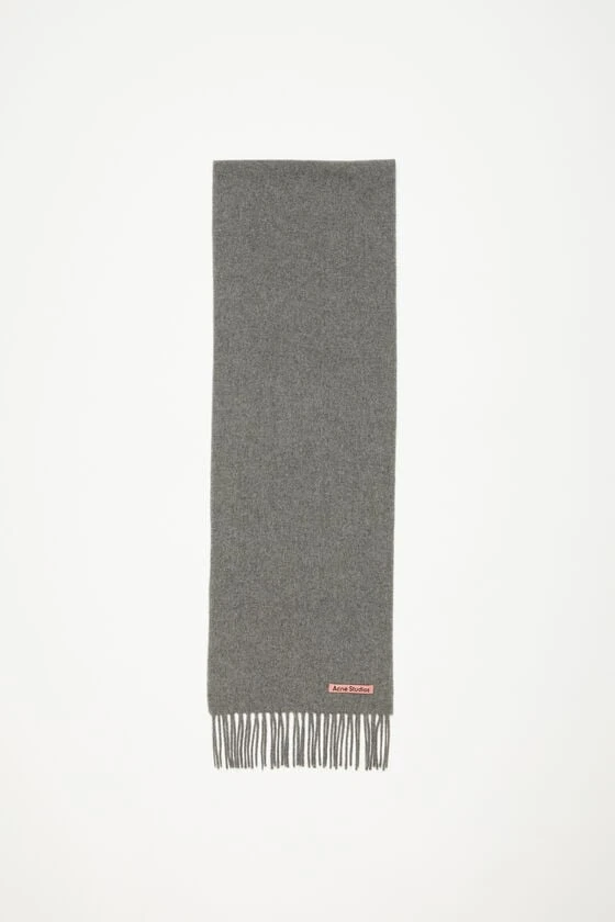 Fringe wool scarf - skinny