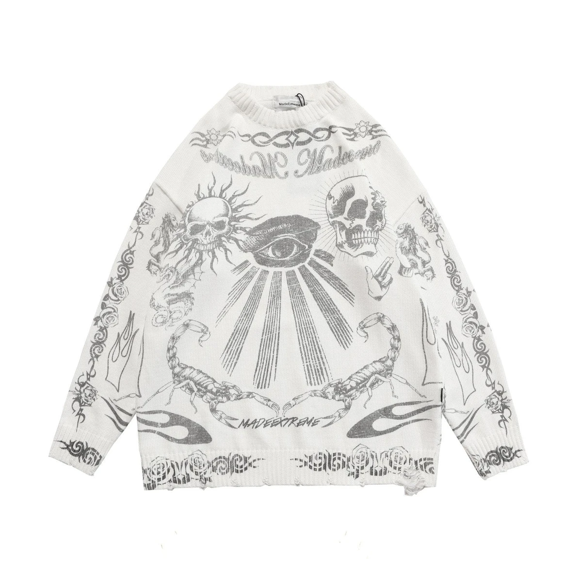 MADE EXTREME Tattoo Print Oversized Sweater