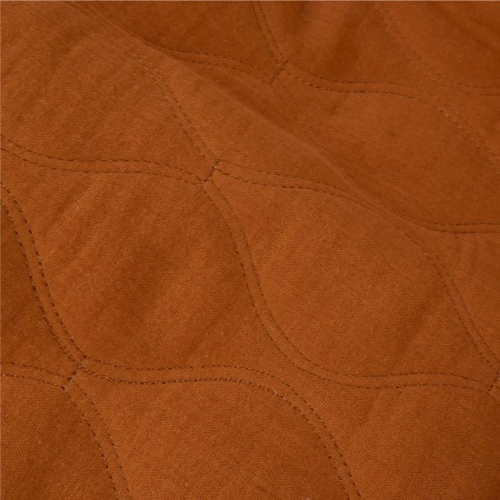 double gaze matelassée orange rouille – tissu double face