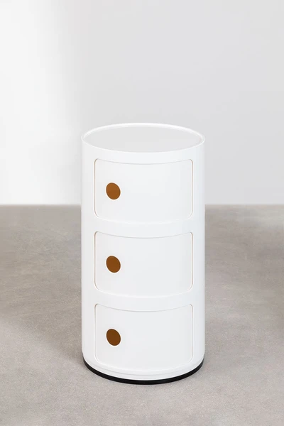 Table de Chevet Ronde avec Étagères Babel