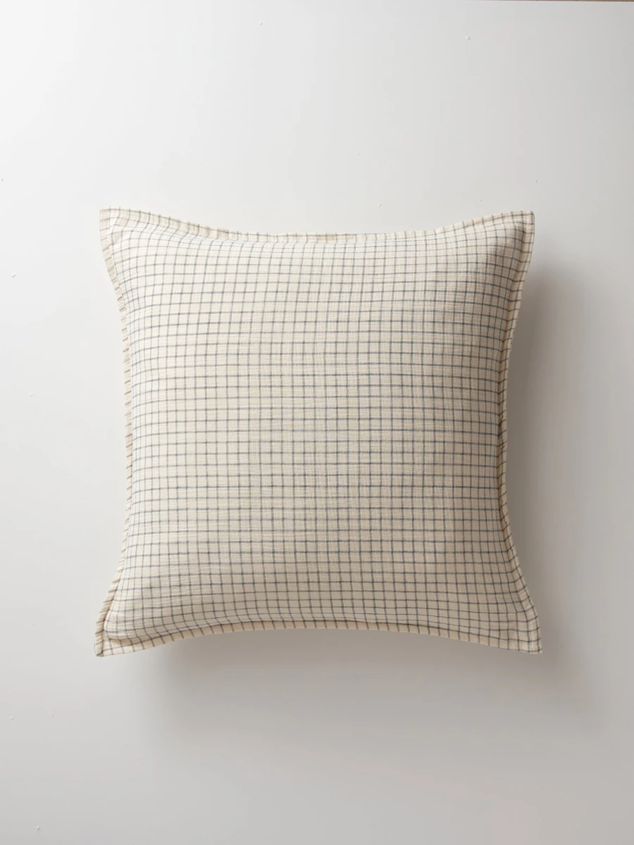 Taie d'oreiller enfant gaze de coton "Carreaux"