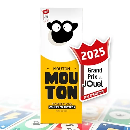 ATM Gaming Mouton Mouton - Jeu de Société Famille et Amis - Complétez Les Mêmes Réponses Que Vos Coéquipiers ! - Jeu d’Ambiance Drôle et Rapide - 3 à 9 Joueurs - Dès 12 Ans