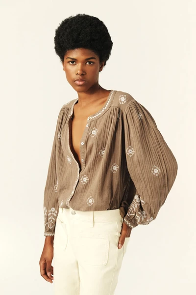 Chemise Manches Longues Duha Vert // ba&sh BE
