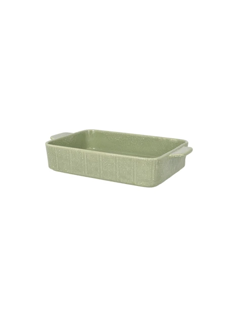 Plat à four | Grès. 28 x 16 x 4,6 cm. | Moss Green