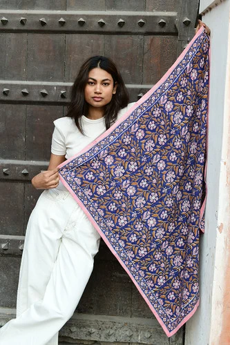 Grand foulard N°115 Cobalt