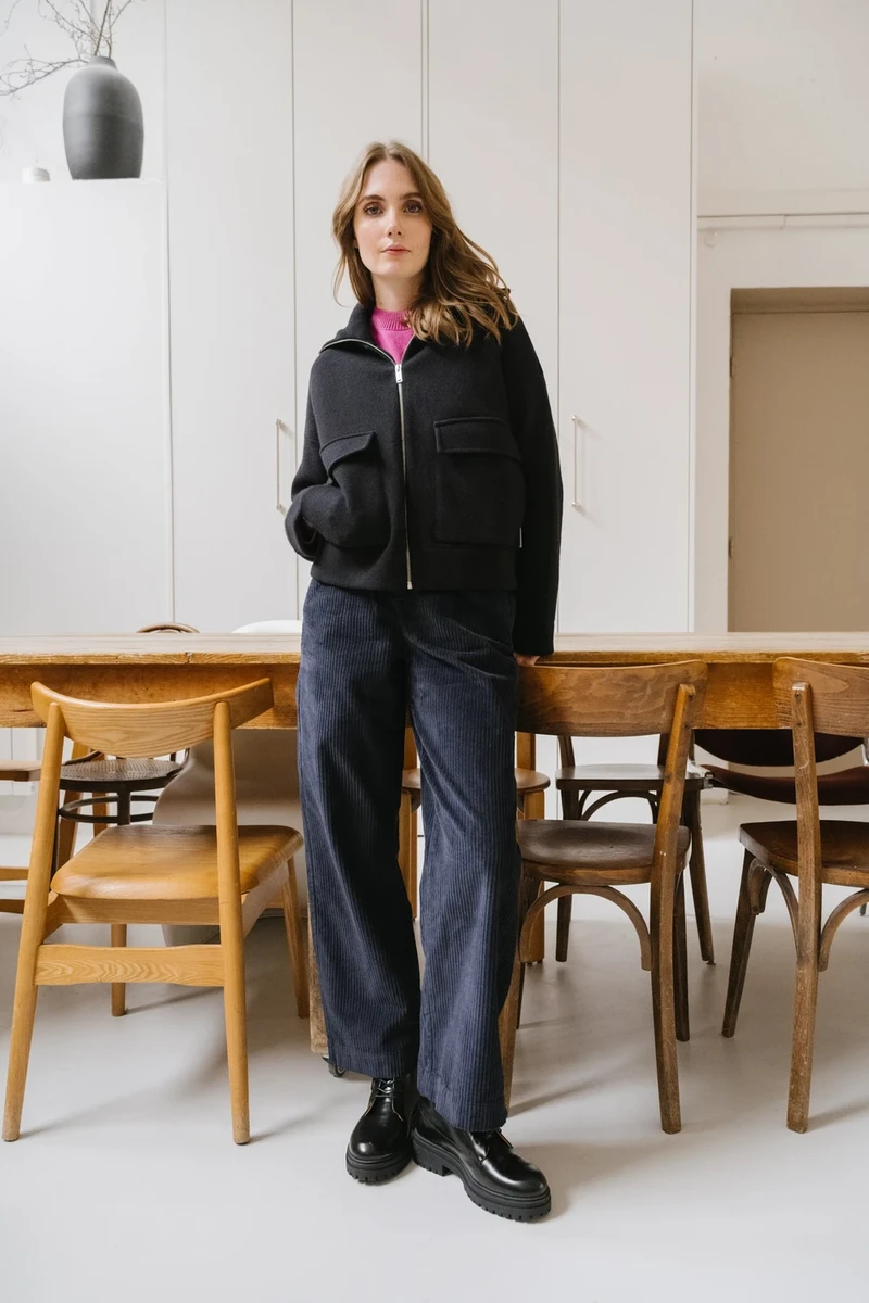 Veste en laine bio | noir "joaniaas - black" Armedangels