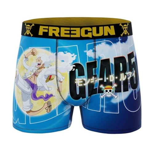 FREEGUN Boxer Garçon One Piece (10-12 Ans, Nika Gear 5 OP6)