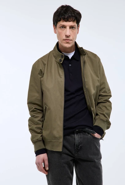 Veste col montant zippé en coton BIO