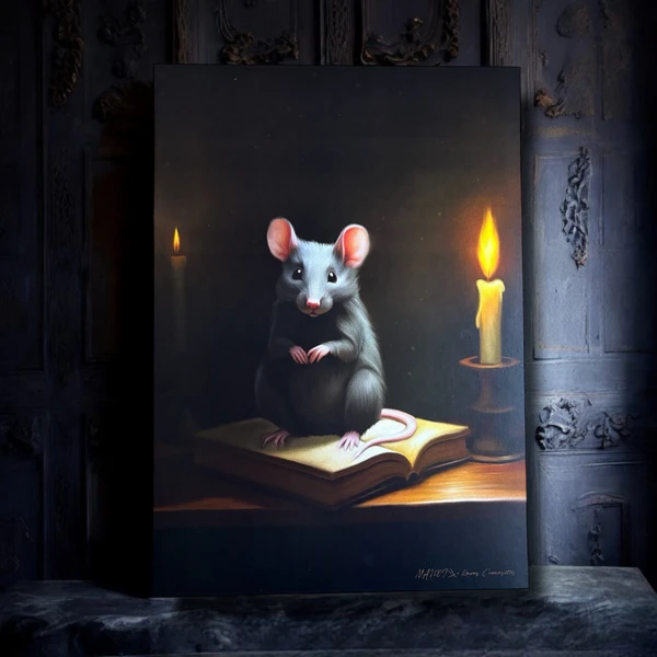 Rat de Bibliothèque. Impression A4 et A6