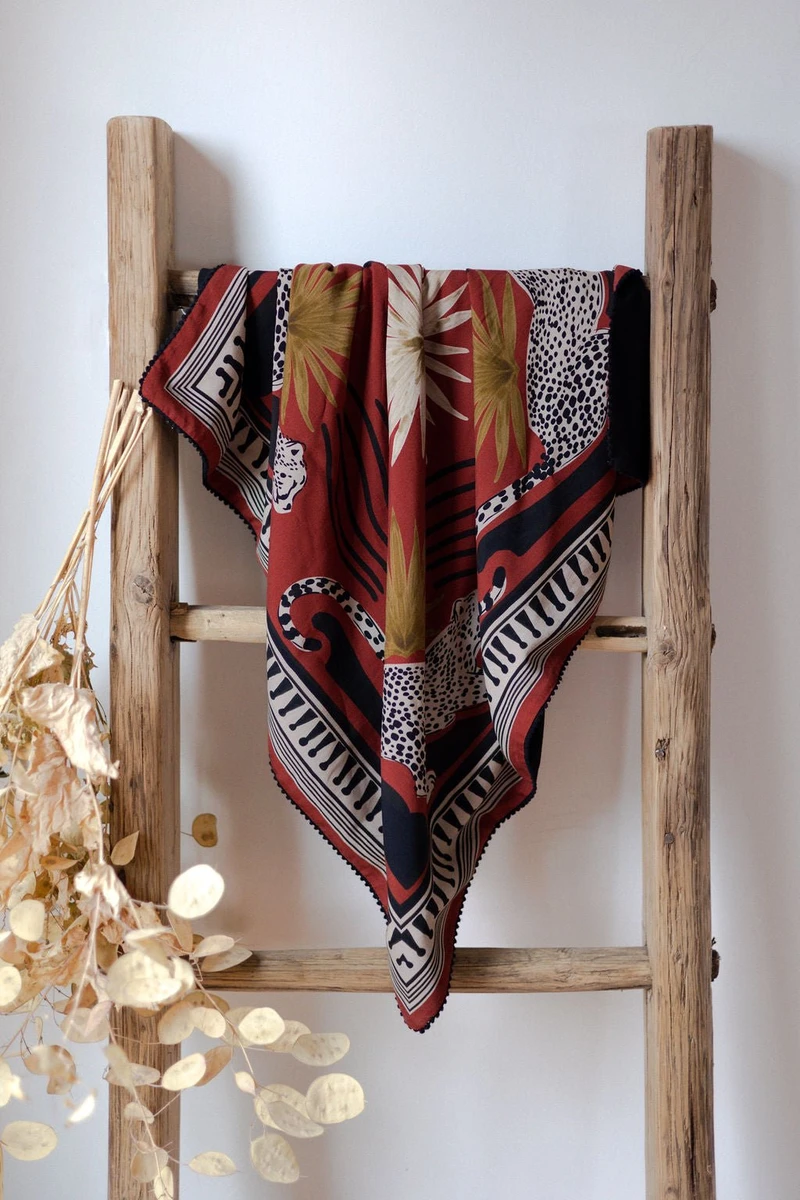 Joli Kit Couture - Foulard Léo brique
