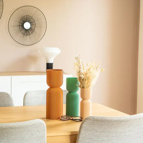 Vase Diabolo pour fleurs stabilisées