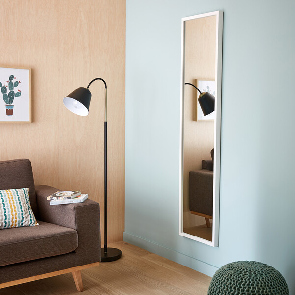 Miroir rectangulaire Pure blanc, l.40 x H.160 cm | Leroy Merlin