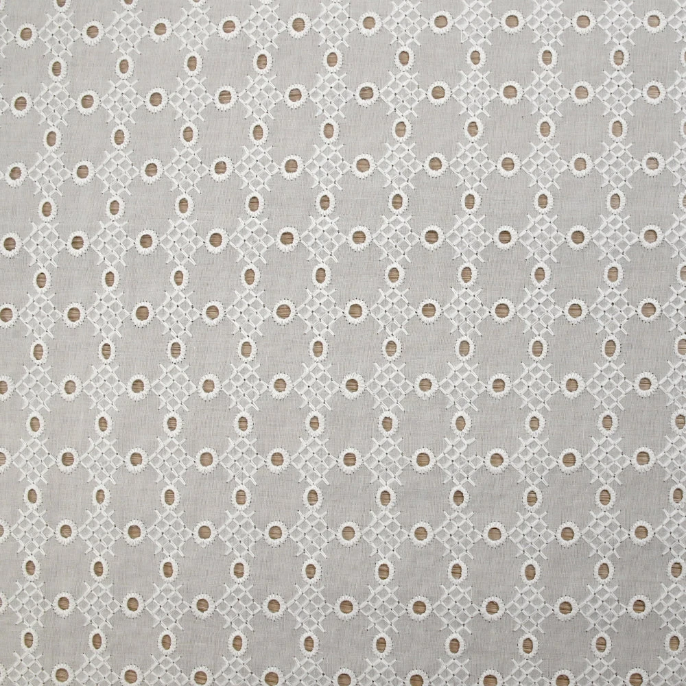 Broderie anglaise Lyra blanc cassé