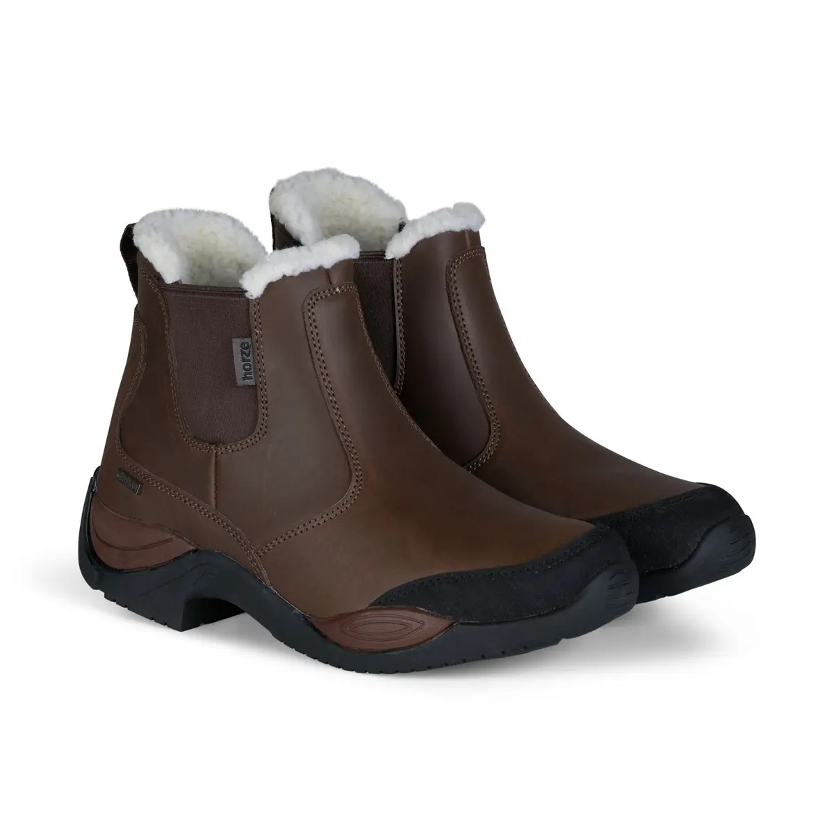 Bottines Jodhpur imperméables Horze Copenhagen pour femme avec doublure en fausse fourrure