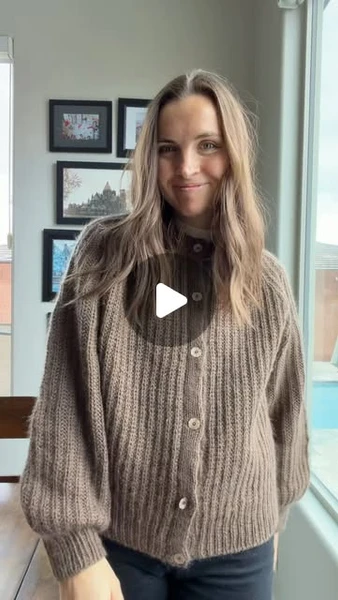Madeline | Sewing Pattern Designer on Instagram: "The power of blocking never ceases to amaze me!I knitted up the Daydreamer Cardigan by @kutovakika in KFO soft silk mohair and heavy merino in the color Bark. Knitting this was so much fun, I knitted it faster than anything I have made so far. Half fisherman’s rib?? Scrumptious 🤤"