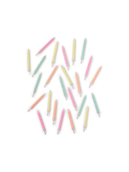 Bougies d’anniversaire torsadées | Cire de paraffine. 24 pcs. | Multi