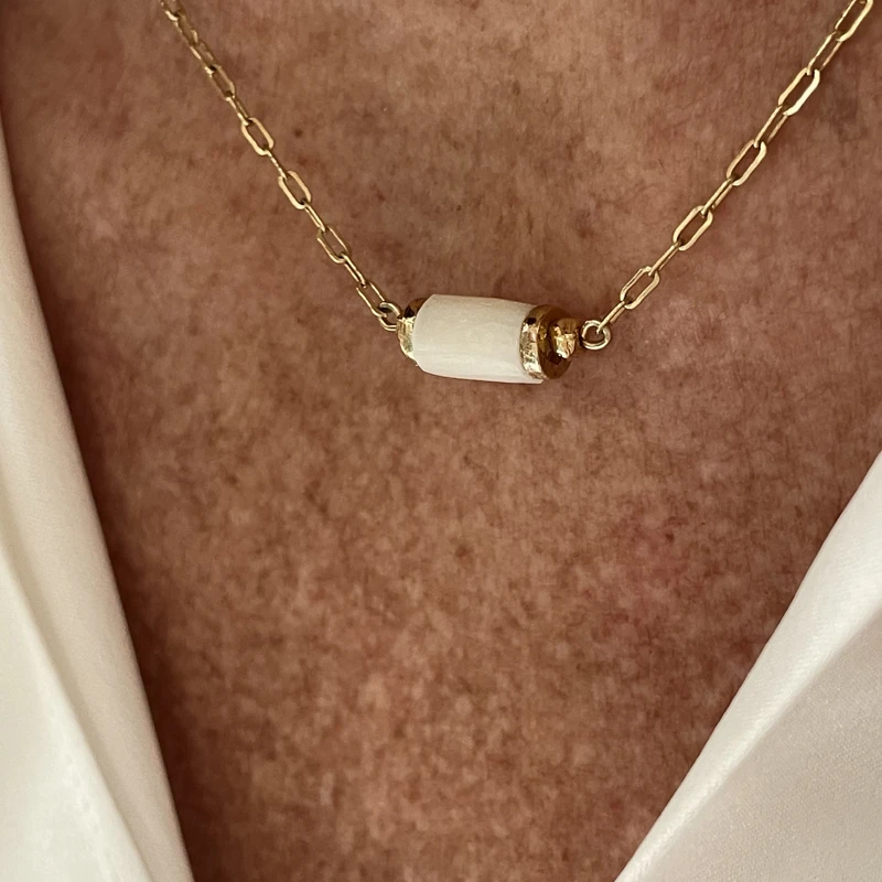 Collier MISTERO Blanco - Maison Clairon