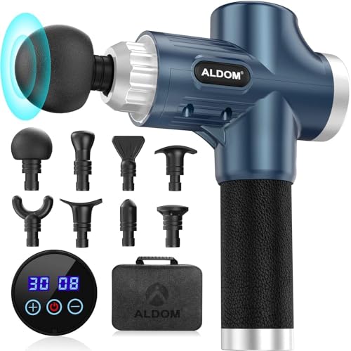 Pistolet De Massage Musculaire - 30 Niveaux, 6 Têtes Interchangeables, écran LCD