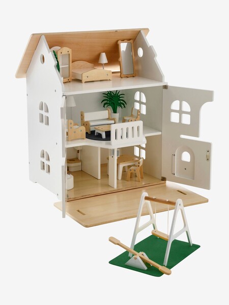Maison romantique des amis des petits + mobilier en bois FSC® blanc - Vertbaudet