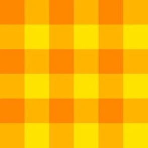 JP36 - Lemon and Orange buffalo plaid Fabric | Spoonflower