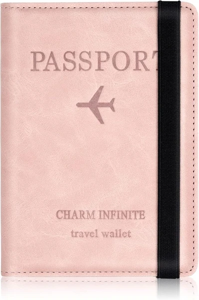 Protege Passeport Francais, Protege Passeport mit RFID-Blocker, Pochette Passeport Cuir Artificiel,Voyage Accessoires Passeport éTui,Carte de CréDit, Carte Bancaire, Argent, Passport Cover