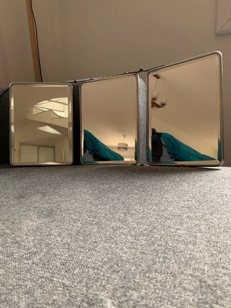 Miroir de barbiers 3 parties