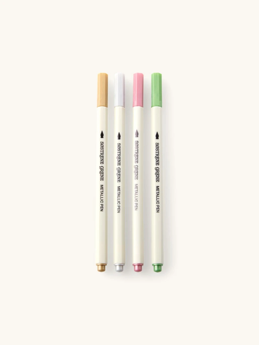 Stylo-pinceaux écriture métallique