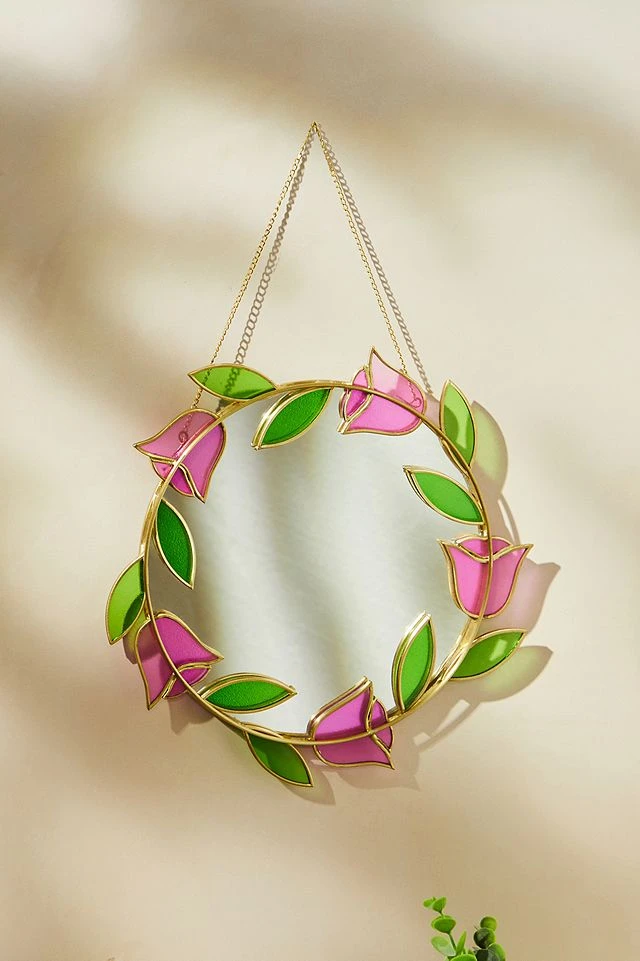 Miroir Tulipe en Verre