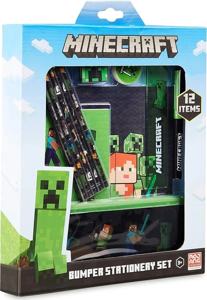 Minecraft Kit de Fournitures Scolaires Enfant avec Trousse et Papeterie