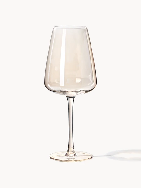 Verres à vin blanc soufflés bouche Ellery, 4 pièces