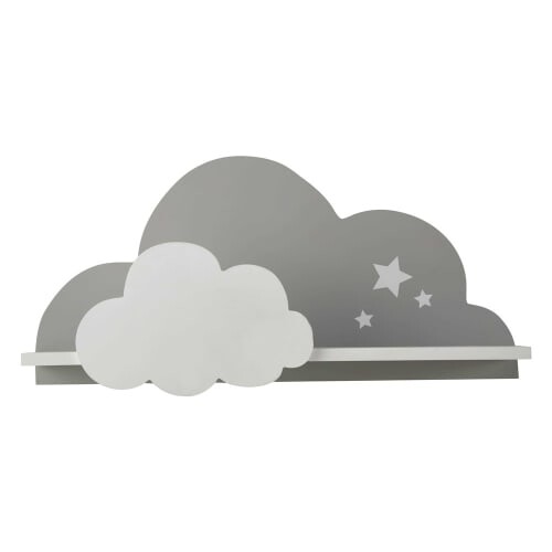 Étagère murale nuage blanche et grise