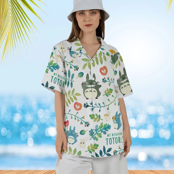 Studio Ghibli Button Up Shirt Trendy 2025 For Sale | Tropi Hawaiian Shirts Store