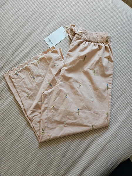 Pantalón Pijama Zara home Bordado Temporada XS