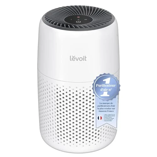 LEVOIT Purificateur d'Air Chambre, Filtration Efficace contre Allergies et Odeurs, Silencieux, avec Éponge d'Aromathérapie, 7W Économie d'Énergie, 3 Vitesses, Air Purifier HEPA pour Maison Bureau