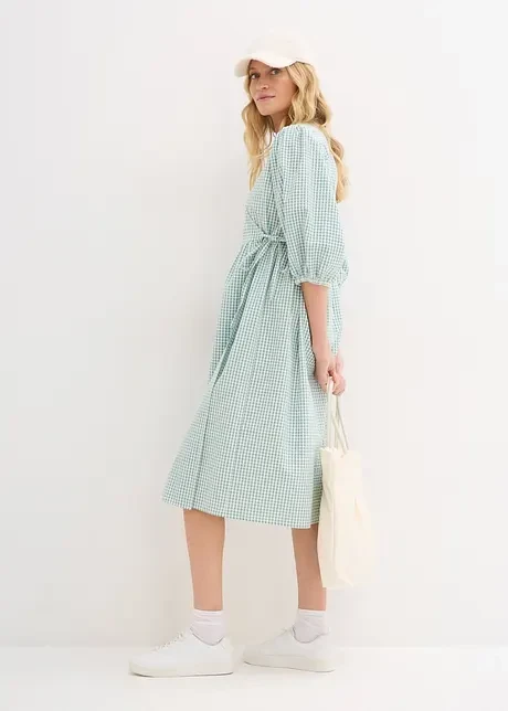 Robe portefeuille en matière texturée