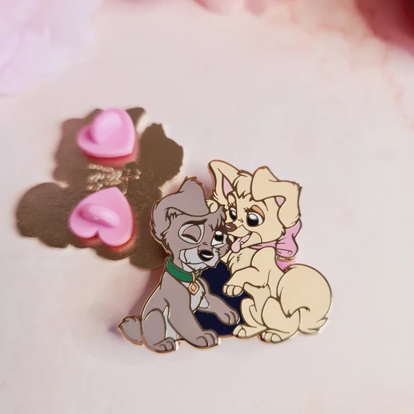 Scamp & Angel Enamel Pin