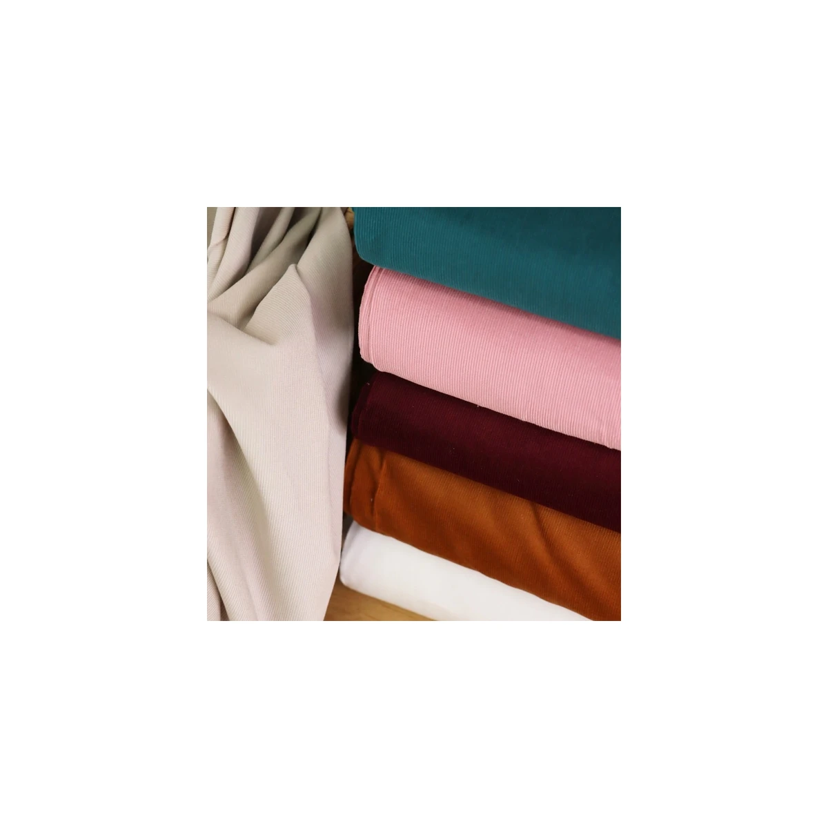 Tissu velours milleraies coton