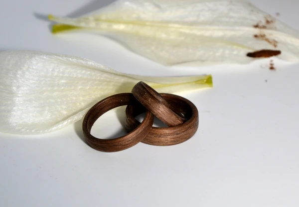 Wooden ring, wedding ring, bentwood ring, handmade jewelry, Wedding, bentwood rings, walnut, Wooden wedding ring