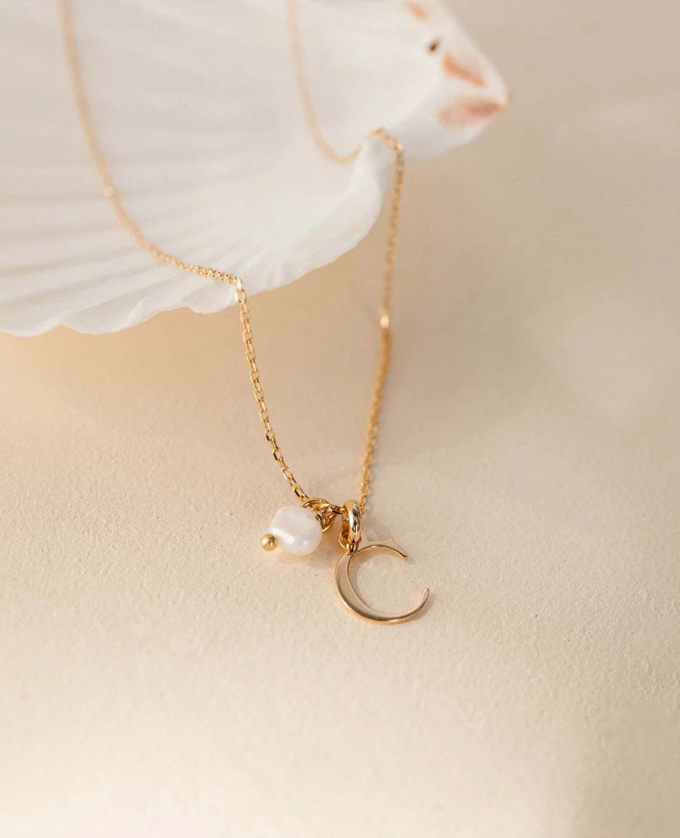 Collier lettrine perle