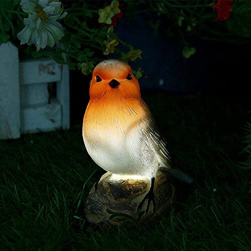 Lampes solaires à LED en forme d'oiseau - Pour décoration de jardin - Étanche - Pour extérieur